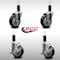 Service Caster 4'' SS Black Poly Wheel Swivel 1-1/4'' Expanding Stem Caster Set 2 Brakes, 4PK SCC-SSEX20S414-PPUB-BLK-2-TLB-2-114 - alternate 3